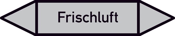Rohrleitungskennzeichnung auf Bogen Gruppe 3 Luft (grau)