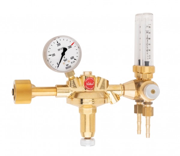 Flaschendruckminderer Vulkan F15/200 2F Ar/CO2, 2 Flowmeter 15Nl/min. 2,5bar
