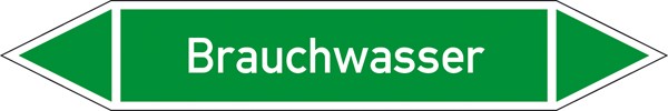 Rohrleitungskennzeichnung auf Bogen Gruppe 1 Wasser (grün)