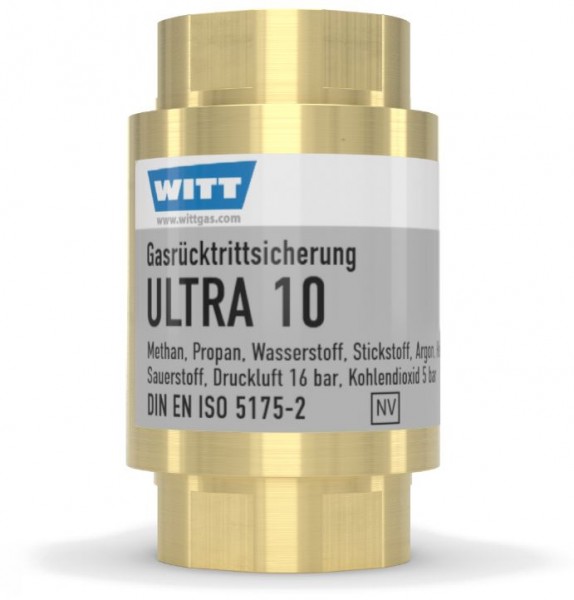 Gasrücktrittsicherung Ultra 10 Messing