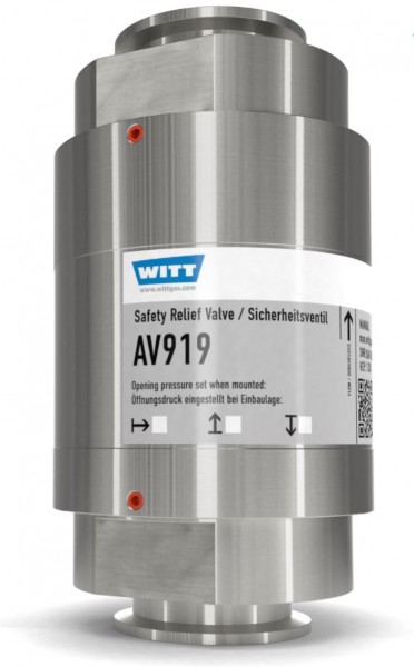 Sicherheitsventil AV919 Edelstahl 5-500 mbar