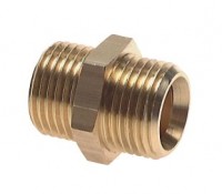 Doppelnippel Messing mit zylindrischem Gewinde Doppelnippel Messing mit zylindrischem Gewinde