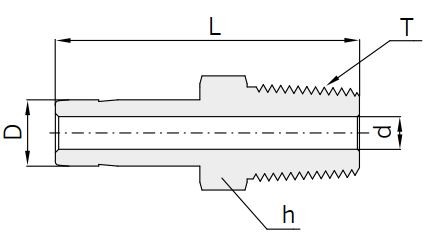 Abmessungen Hy-Lok Einschraubverschraubung Typ CAM-N