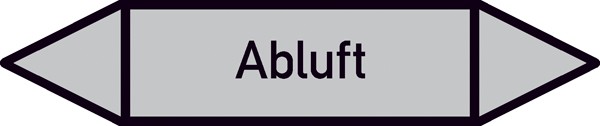 Rohrleitungskennzeichnung auf Bogen Gruppe 3 Luft (grau)