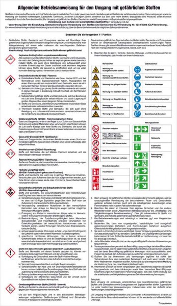 Allgemeine Betriebsanweisung für den Umgang mit gefährlichen Stoffen ISO7010