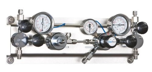 Entspannungsstation automatisch, synthetische Luft, 12+/-2 bar, Edelstahl, Fremdgasspülung