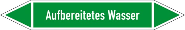 Rohrleitungskennzeichnung auf Bogen Gruppe 1 Wasser (grün)