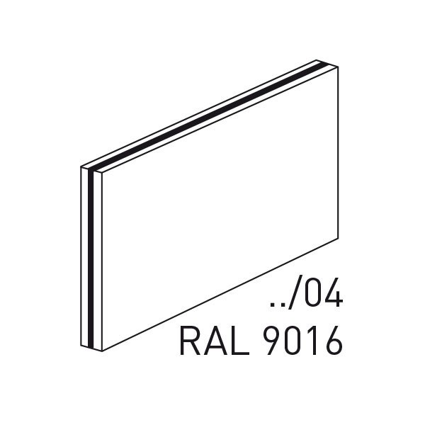 Thermograv-Schild, blanko für Kennflex Schilderträger aus ABS (10,0 x 5,5 cm)