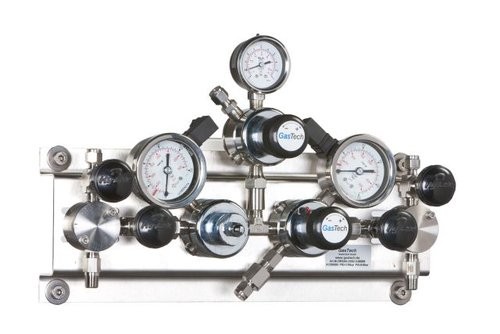 Entspannungsstation automatisch, DRSAH, synthetische Luft, 0-3,5 bar, Ms verchromt, Eigengasspülung