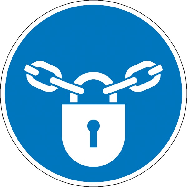 Gebotsschild Verschlossen halten