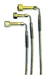 90° Bogen im Eingang des Edelstahlwellschlauches montiert