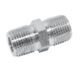 Sechskant-Doppelnippel, NPT-Außengewinde beidseitig