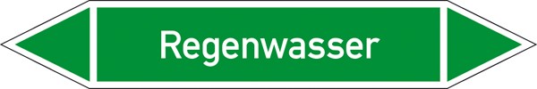 Rohrleitungskennzeichnung auf Bogen Gruppe 1 Wasser (grün)