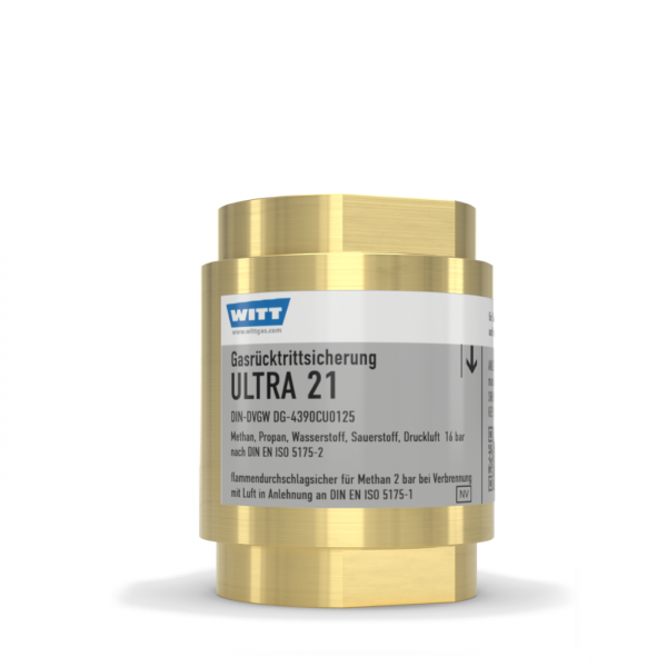 Gasrücktrittsicherung ULTRA 21 Messing