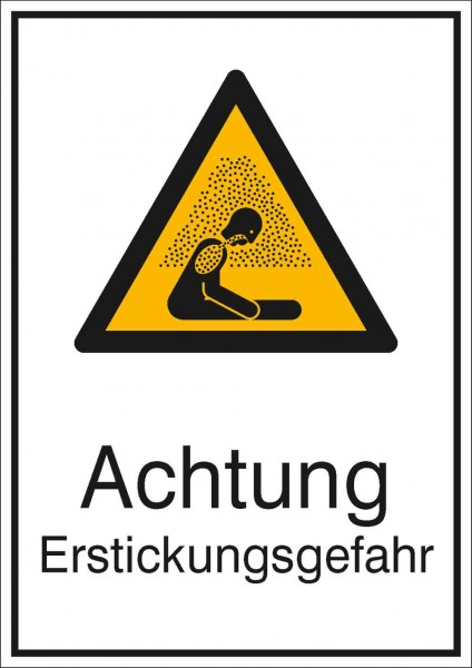 Warn-Kombischild Achtung Erstickungsgefahr