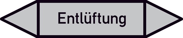 Rohrleitungskennzeichnung auf Bogen Gruppe 3 Luft (grau)