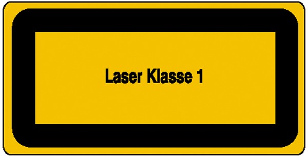 Warn-Zusatzschild - Laserkennzeichnung Laser Klasse 1
