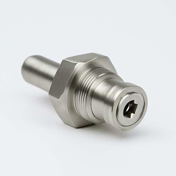 Flaschenanschluss komplett, DIN 477-1, FA 13 in Edelstahl