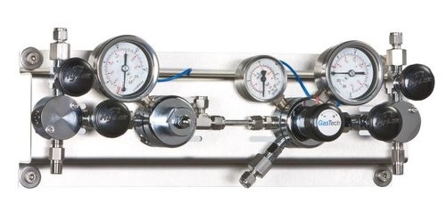 Entspannungsstation automatisch, GasTech DRSAH, Brenngase, 28+/-2 bar, Ms verchromt