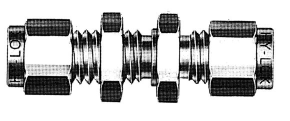 Abmessungen Hy-Lok Schottverschraubung gerade Typ CBU