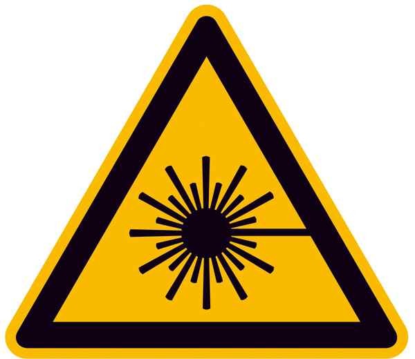 Warnschild Warnung vor Laserstrahl