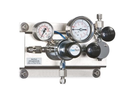 Entspannungsstation, GasTech DRS 2-1, Brenngase, 0-7,0 bar, Ms verchromt