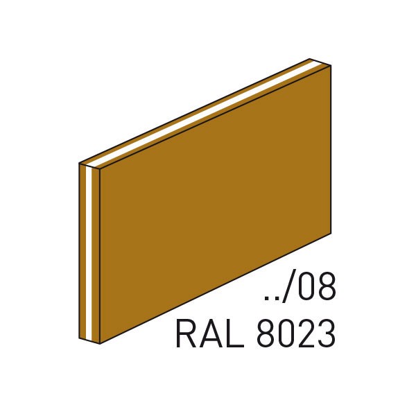 Thermograv-Schild, blanko für Kennflex Schilderträger aus ABS (10,0 x 5,5 cm)