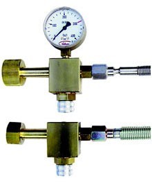 Option: Prüfmanometer und/oder Entlüftungsventil