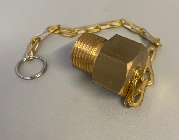 Verschlussstopfen, Messing für Anschlüsse nach DIN477-1