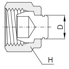 Abmessung Hy-Lok Blindstopfen Typ CPA