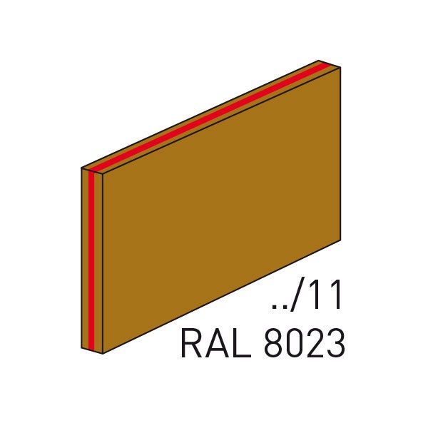 Thermograv-Schild, blanko für Kennflex Schilderträger aus ABS (10,0 x 5,5 cm)
