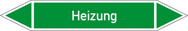 Rohrleitungskennzeichnung auf Bogen Gruppe 1 Wasser (grün)