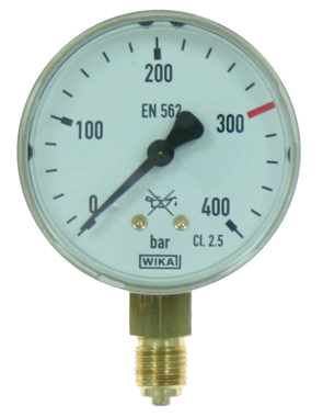 Manometer EN 562 Messbereich 0-40 bar unbenutzt oxygen 
