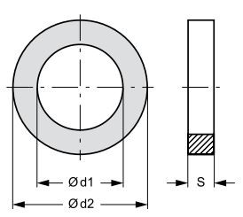 Abmessungen Hy-Lok Dichtring für Manometer-Verschraubungen mit ISO-Parallelgewinde