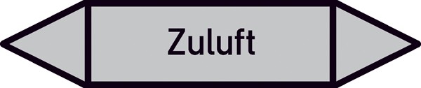 Rohrleitungskennzeichnung auf Bogen Gruppe 3 Luft (grau)