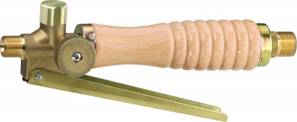 Handbrennergriff Typ 099 (aus Holz mit langem Hebel und Innenverstellung)