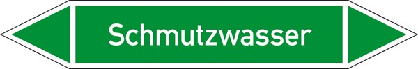 Rohrleitungskennzeichnung auf Bogen Gruppe 1 Wasser (grün)