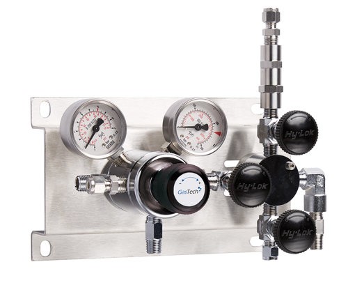 Entspannungsstation, GasTech DRS 2-1, Gasart: nicht brennbar/giftig/korrosiv, 0-7,0 bar, Edelstahl,