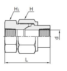 Gewindeadapter, einstellbar, NPT-Innengewinde (Kugelbuchsverschraubung)