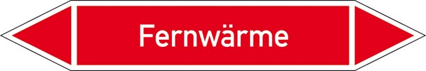 Rohrleitungskennzeichnung auf Bogen Gruppe 2 Dampf (rot)