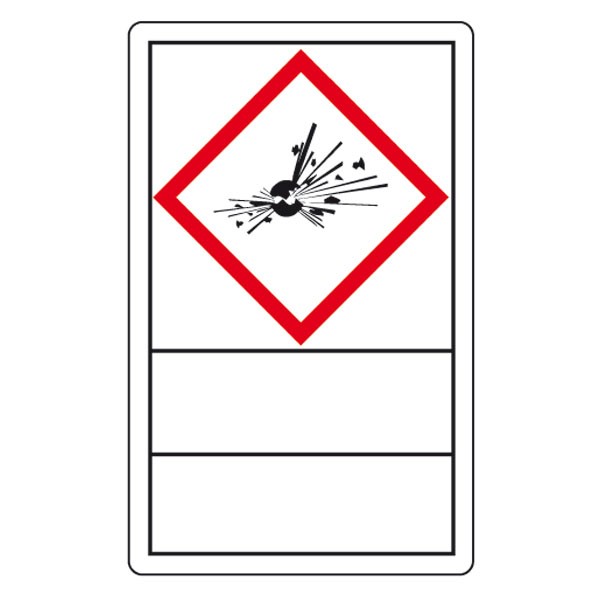 GHS-Gefahrensymbole Gefahrstoffetiketten und Beschriftungsfeld