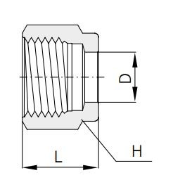 Abmessungen Hy Lok Mutter CN