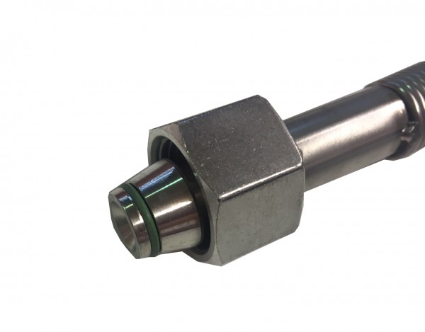 Anschluss: VA Schneidringanschluss EN ISO 8434, Ü-Mutter, 24° Dichtkegel mit O-Ring, DKOS / DKOL