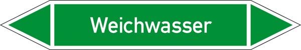 Rohrleitungskennzeichnung auf Bogen Gruppe 1 Wasser (grün)