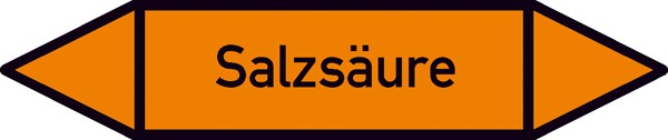 Rohrleitungskennzeichnung auf Bogen Gruppe 6 Säuren (orange)
